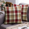 MIULEE Pack of 2 Decorative Throw Pillow Covers Check Buffalo Plaids Pillowcase Linen Square Cushion Case for Decor Sofa Couch Bedroom Red and Tan 20x20 inch