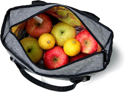 Lunch Bag for Women,VASCHY Ladies Fashion Insulated Lunch Box Tote Bag for Work School Office w Shoulder Strap Gray