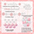 Winter Onederland Birthday Decorations, Girls Birthday Party Decoration, Banner, Cake Toppers, Pink Silver Snowflake Balloons Garland for Winter Wonderland Shower Winter First Birthday Party Supplies
