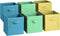 Sorbus® Foldable Storage Cube Basket Bin - Great for Nursery, Playroom, Closet, Home Organization (Multi - Blue, Light Green, Yellow, 6 Pack)