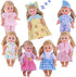 Young Buds Pack of 6 for 11-12-13 Inch Reborn Alive Baby Doll Clothes Outfits with Pillow Quilt Sheet Accessories Birthday Xmas Gift