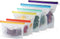Homelux Theory Reusable Silicone Food Storage Bags | LEAKPROOF, AIRTIGHT | 100% Food Grade Silicone | Keep fruit, snacks, veggie, sandwich fresh | travel picnic lunch (2 Large + 2 Medium + 2 Small)