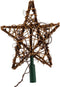 Kurt Adler 10 Light Indoor Rattan Natural Star Treetop