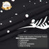 Sevenstars Mountain Tapestry Moon Star Tapestry Starry Night Sky Tapestry Black and White Mountains Tapestry for Room