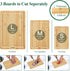 KIMIUP Bamboo Cutting Board Set for Kitchen, Wood Cutting Board Set of 3, Kitchen Chopping Board With Juice Grooves and Built-in Handles, Cutting Boards with Holder
