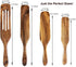 Wooden Spurtle Set, Teak Spurtles Kitchen Tools, Wooden Spatula for Cooking, Wood Utensils Set of 4, Non Stick Cookware for Serving, Stirring, Mixing, Scraping, Scooping, Healthy and Heat Resistant.