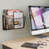 Wall35 Felic Hanging File Organizer, Folder and Mail Holder for Wall, Metal Chicken Wire Baskets with Tag Slot