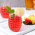 HOMIP Plastic Wine Glasses Set of 6: 16 oz Pretty Shatterproof Whiskey Cocktail and Fruit Juice Drinking Glass - Unbreakable Reusable & Recyclable for Outdoor Pool Party Picnics (Clear)