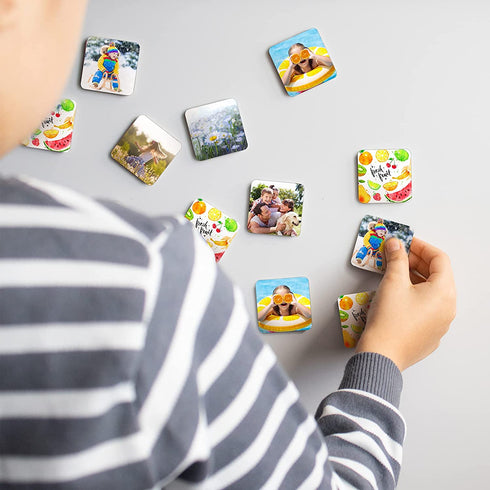 20 Pieces Sublimation Blank Fridge Magnets DIY Decorative Refrigerator Magnets for Kitchen Whiteboard Office Calendar Decorative Popular Home Wall Car Decor, 4 styles