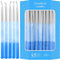 Dripless Hanukkah Candles Metallic Silver, Blue, & Light Blue Deluxe, Hand-MadeTapered Decorations, Chanukkah Menorah Candles for All 8 Nights of Chanukah