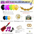 90S 80S Themed Balloon Garland Party Decorations Purple Rose Red Green Yellow Blue Black Gold Confetti Balloons Chain Radio Guitar Music Note Foil Balloon for Back to 90's 80's Hip Pop Party Decor