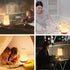 AMEXI Table lamp, Touch Sensor Bedside lamp + dimmable Warm White Light,Used in lamp for Kids Room Room ,Corridor, Living Room USB Rechargeable Night Light (Beige)