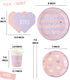 Valentines Day Plates and Napkins and Cups - Serves 16 - Valentine Decor Party Supplies Paper Straws Valentines Day Decor Valentine's Day Decorations