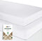 100% Organic Cotton Crib Fitted Sheet, Set of 2, Naturally Pure, Lightweight, Snug-Fit, Softest Crib Fitted Sheet for Boys, Cool Percale Weave, 28 X 52 in (White)