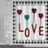 Happy Valentine's Day Shower Curtain Red Love Heart with Buffalo Plaid Love Farmhouse Shower Curtains for Couple Lover Bathroom Home Decor 72x72 Inch Waterproof Fabric with Hooks