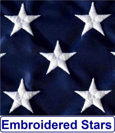 US Flag Factory - 2x3 FT US AMERICAN FLAG (Embroidered Stars & Sewn Stripes) Outdoor SolarMax Nylon Flag - Made in America - Premium Quality (2'x3')
