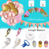 Gifts2U Electric Balloons Pump with Balloons and Rose Gold Pennant Balloon Pump Kit Portable Dual Nozzle Decorating Strip Kit, Metal Balloon Glue Balloon Tying Tool 110V 600W for Party Decoration