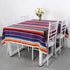 OurWarm Mexican Serape Tablecloth Fringe Cotton Mexican Blanket, Handwoven Fiesta Tablecloth for Mexican Party Cinco de Mayo Decorations, 84 x 59 Inch