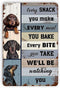 Funny Dachshund Dog Aluminum Metal Sign,We Will Be Watching You,Wall Decor Poster Home Bathroom Bedroom Kitchen Bar Cafe 12x16 Inch
