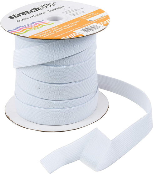 Stretchrite Knit Polyester Elastic Spool, 3/4-Inch by 30-Yards, White