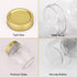Regular Mouth Mason Jars,Encheng 5oz Clear Glass Jars with Lids(Gold),Small Spice Jars for Herb,Jelly,Jams,Wedding Favors,Shower Favors,Baby Foods,Mini Canning Jars Kitchen Storage Jars 20Pack €¦ €¦