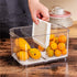Benzoyl Lettuce Keeper Food Storage Containers Fridge Produce Saver, Stackable Refrigerator Organizer Foldable lid with Removable Drain Tray for Produce, Fruits, Vegetables 2800ML -2 Pack