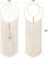 Mkono 2 Pcs Macrame Wall Hanging Woven Wall Decor Art Boho Chic Bohemian Home Decorations for Apartment Bedroom Living Room Dorm Nursery Room, 12" W x 36" L, Medium