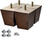 Wood Furniture Legs 3 inch Sofa Legs Pack of 4 Square Couch Legs Brown Mid-Century Modern Replacement Legs for Armchair Recliner Coffee Table Dresser