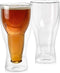 Set of 2 Double Wall Beer Glass, Unique Beer Glasses, Dad Beer Glass, Cool Beer Glasses, Insulated Beer Mug, Double Beer Mug, Fit up to 14 ounces