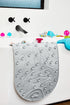 Boon GRIFFLE Textured Non Slip Baby Bath Tub Mat with Hanging Hook and Drain Holes, Gray