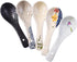 Whitenesser Japanese Retro Soup Spoons Set of 5, Ceramic Spoon Suitable for Soup, Gravy, Cake, Oatmeal, Chaos, Dumplings,Salad