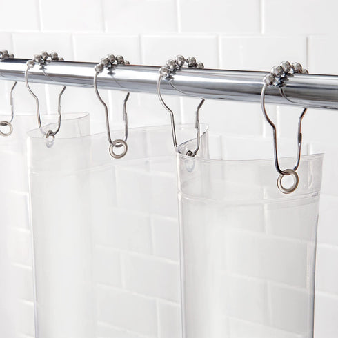 Kenney Medium Weight PEVA Shower Curtain Liner, 70" W x 72" H, Clear