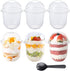 50Pcs 12oz Clear Plastic Cups with Dome Lids No Hole and 50Pcs Sporks, Disposable Dessert Party Cups for Ice Cream Cake Cold Drinks