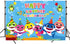 Shark Birthday Party Supplies and Decorations 7X5 FT Photo Backdrop for Boy Girl Baby Shower Kids Bedroom Wall Decor