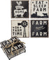 Primitives by Kathy 39412 Rustic Style Absorbent Stone Coasters, Set of 4, Farm-Sweet-Farm