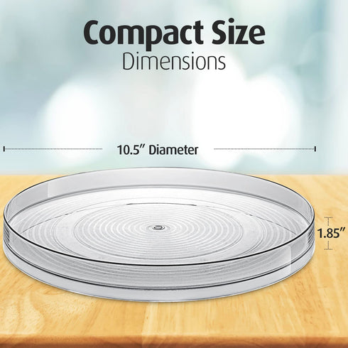 Lazy Susan Turntable Organizer - for Kitchen, Pantry, Cabinet, Dining Table, Refrigerator, Countertop - Clear Spinning Lay Susan- 11.5 Inches - by Homeries (2)