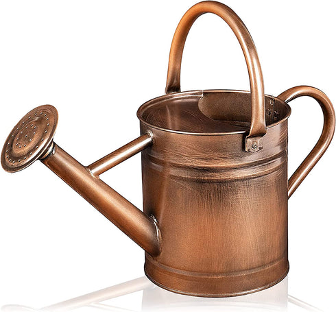 Homarden 81 oz. Copper Watering Can - Metal Watering Can with Removable Spout, Perfect Galvanized Watering Can for Indoor and Outdoor Plants (House Plants) - Flower Watering Can Gift & Decoration