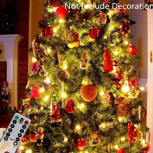Chinety Fairy Lights Battery Operated 33ft 100 LED 4 Pack Christmas String Lights, Waterproof 8 Modes Twinkle Lights with Remote Timer Starry Copper Wire Light for Bedroom Christmas Party Decor