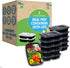 28oz (25 Sets)- Meal Prep Containers 2 Compartment With Lids- Lunch Containers, Food Prep Containers, Food Storage Bento Box, Portion Control | Stackable | Microwave | Dishwasher | Freezer Safe.