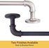 Kenney Adler Indoor/Outdoor Rust-Resistant Wrap Around Curtain Rod, 28-48", Black