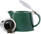 VAHDAM, Porcelain Teapot - Dark Green (16.9 oz) - Handcrafted Teapot with 18/8 Stainless Steel Lid and Extra-Fine Infuser To Brew Loose Leaf Tea | Beautiful Tea Kettle with Infuser
