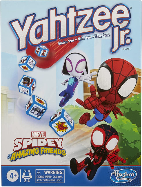 Spidey and His Amazing Friends Yahtzee Jr. Marvel Edition Board Game for Kids Ages 4 and Up, Counting and Matching Game for Preschoolers (Amazon Exclusive)