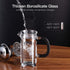 EAXCK 12oz French Press Coffee Maker, 304 Stainless Steel Coffee Press 4 Level Filtration System, Heat Resistant Thickened Borosilicate Glass, Durable Easy Clean,100% BPA Free, Suitable for Single Use
