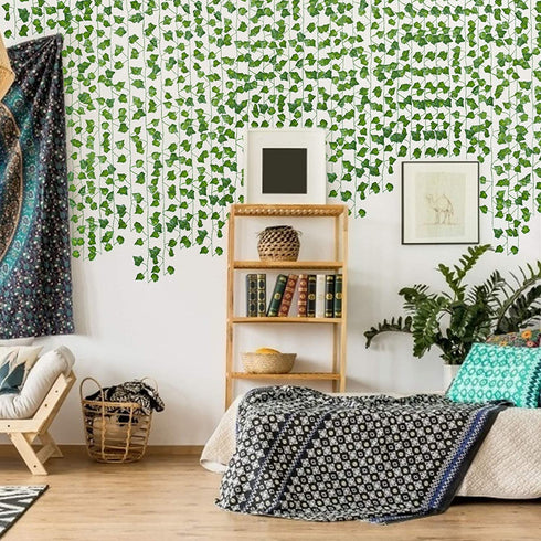 12 Pack 84 Ft Fake Vines for Bedroom Decor Artificial Ivy Leaves Greenery Garland Hanging Plants for Home Wedding Arch Wall Patio Garden Decor
