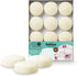 BOLSIUS Unscented Floating Candles - Pure Rich Creamy 3" Ivory, Set Of 12 - European Quality - Imbue Breathtaking Ambiance for Romantic Wedding Centerpieces, Decorations, Events, Pool, Holiday Parties