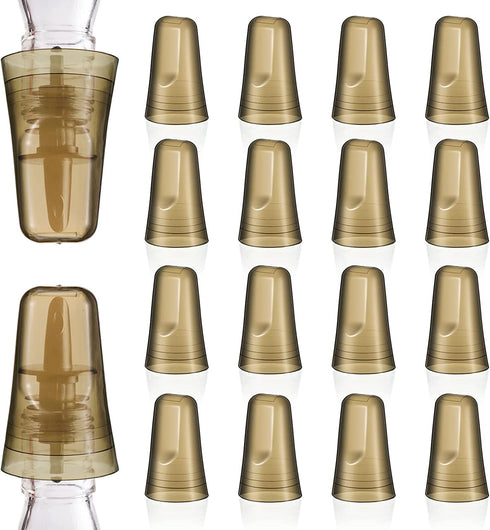 18 Pieces Pour Spout Covers Translucent Liquor Pourer Covers Universal Bottle Pour Dispenser Liquor Bottle Cap Covers Liquor Bottle Covers Bottle Cover Dust Caps for Home Kitchen Tools Supplies