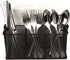 Mind Reader Storage Basket Organizer, Utensil Holder, Forks, Spoons, Knives, Napkins, Perfect for Desk Supplies, Pencil, Pens, Staples - 2 Pack, Black