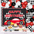 Race Car Birthday Party Decoration Supplies 83PCS Race Car Backdrop Banner and Balloon Garland Kit Happy Birthday Checkered Flags Photo Backdrop for Sports Theme Party Two Fast Birthday Decorations