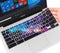 CaseBuy Keyboard Cover for ASUS Chromebook Flip C433 C434TA 2-in-1 Laptop, ASUS C302CA/C423NA/C425TA/C433TA-AS384T/C434TA-DH342T DSM4T DS384T C523NA 14" Chromebook, Letters in Upper Case, Galaxy Black
