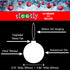 Sleetly Black Christmas Ornaments Shatterproof Ball Tree Decorations, Set of 16